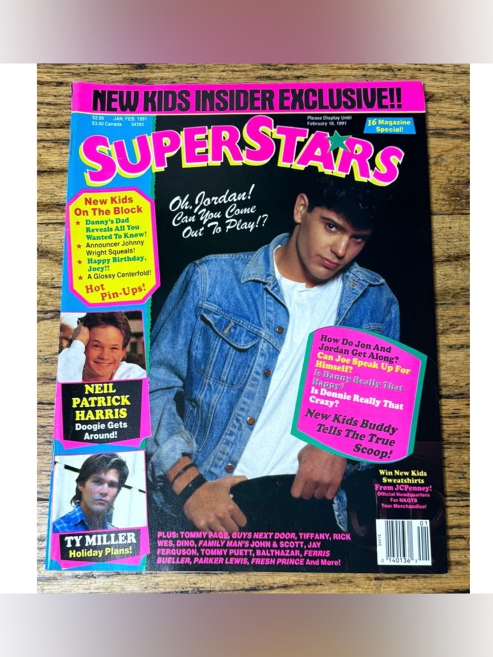 Super Stars Magazine Jan Feb 1991 NKOTB Insider Exclusive Neil Patrick Harris